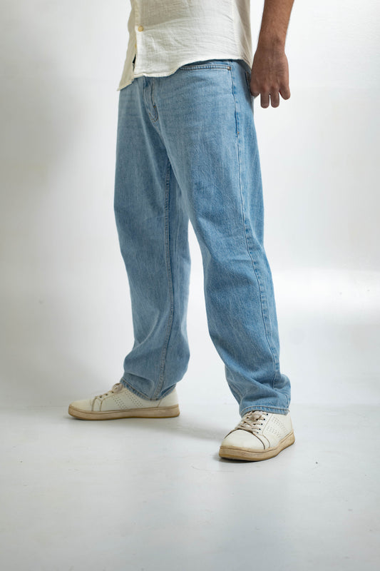 CROSSHATCH Light Blue Baggy Jeans