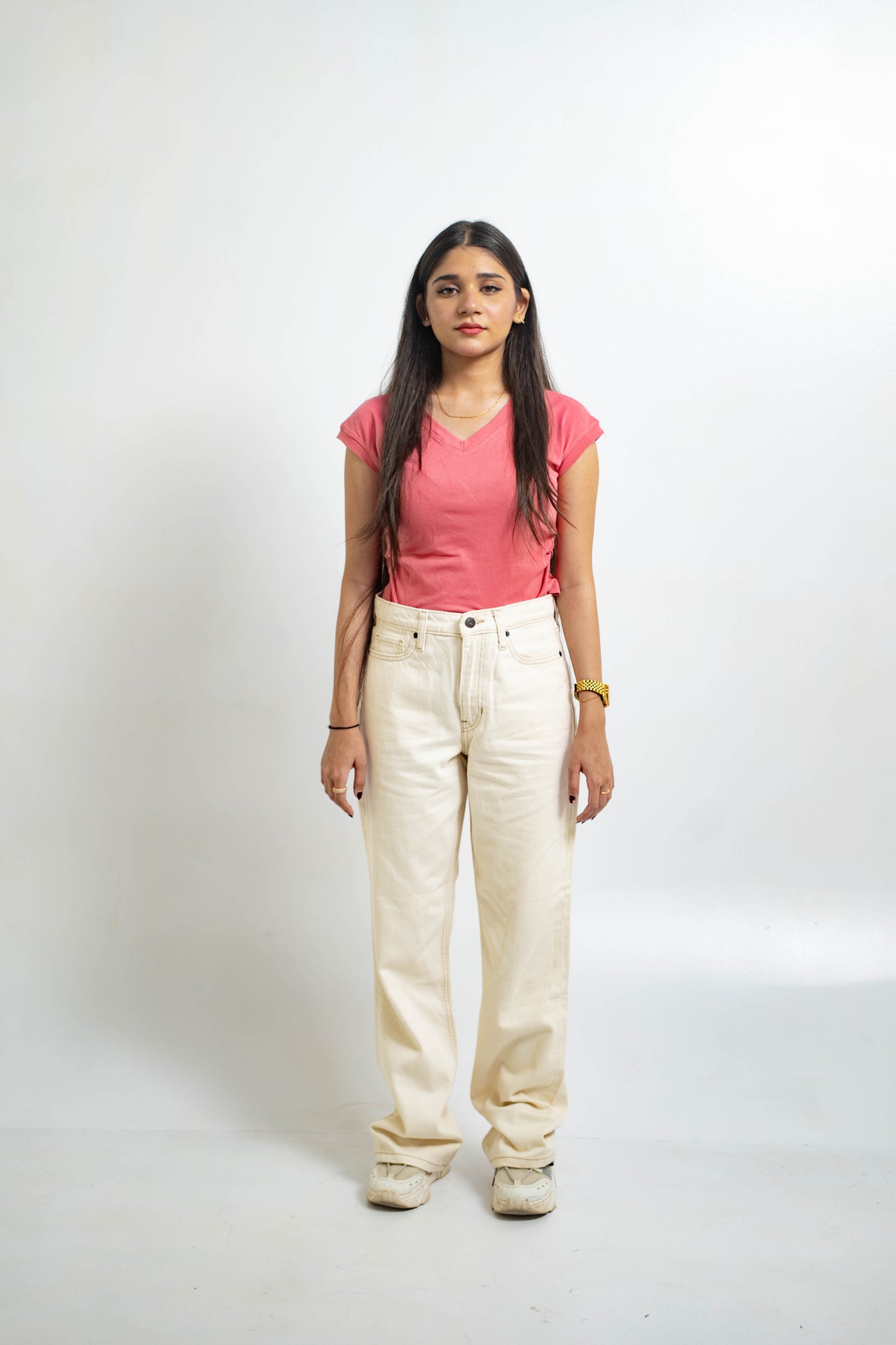 Banana Republic-Off White Bootcut jeans