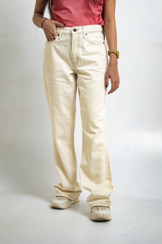 Banana Republic-Off White Bootcut jeans