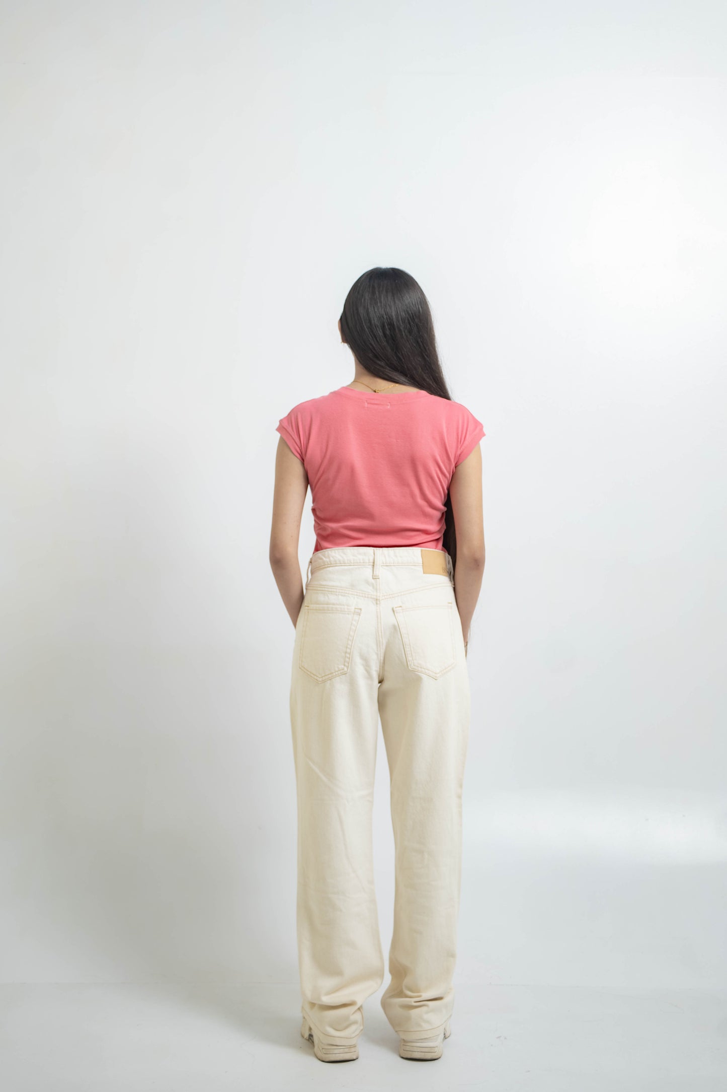 Banana Republic-Off White Bootcut jeans