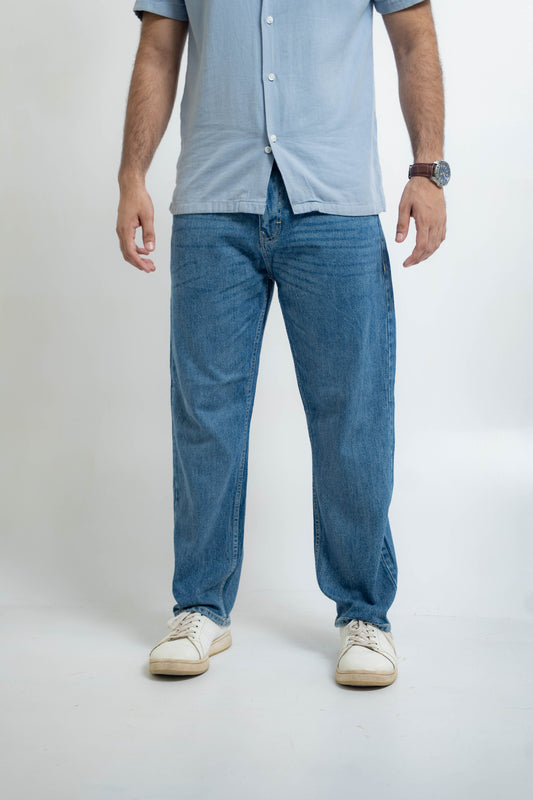 CROSSHATCH Dark Blue Baggy Jeans