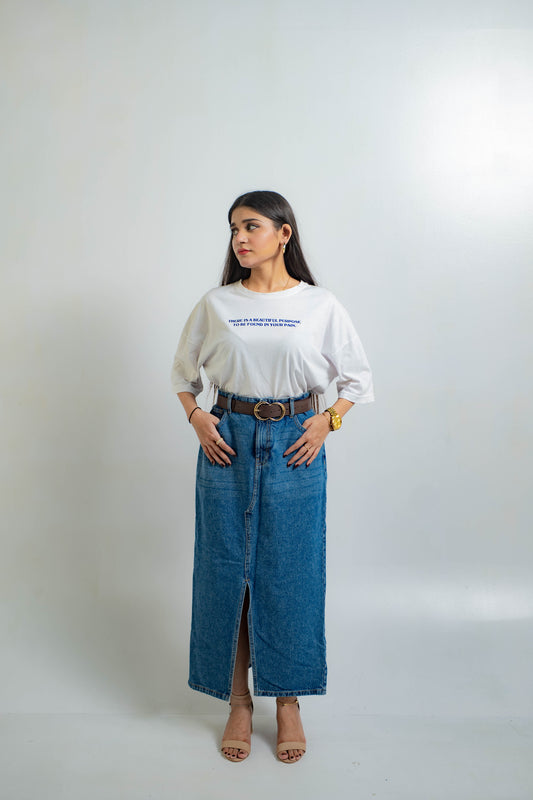 Denim 365-Long skirt