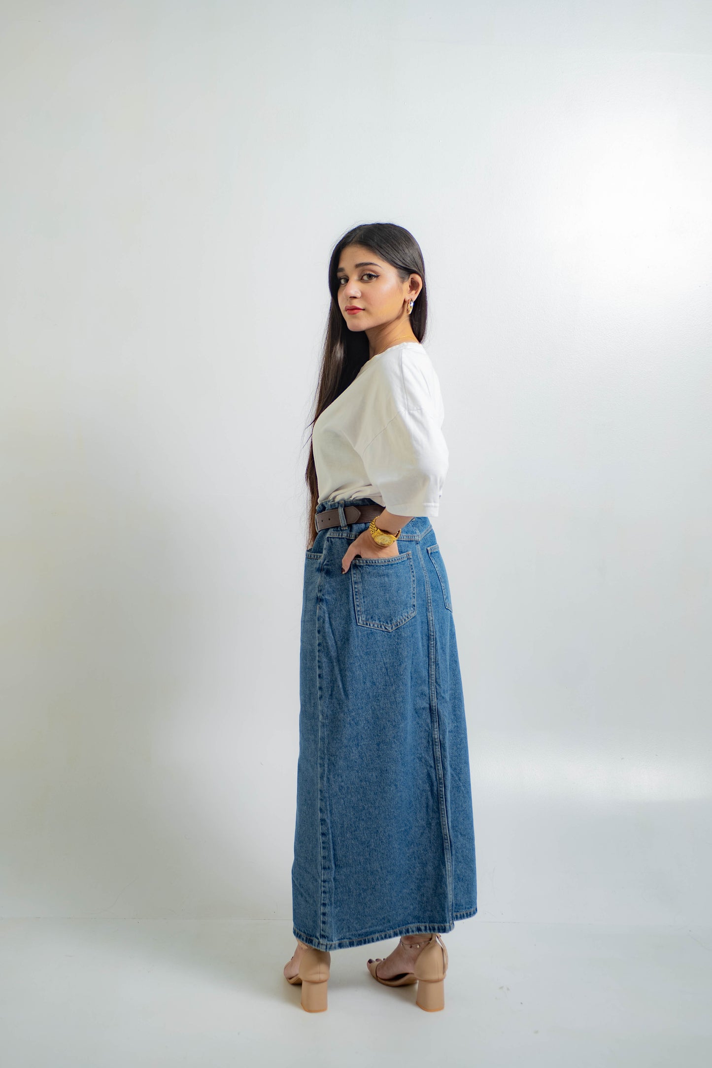 Denim 365-Long skirt