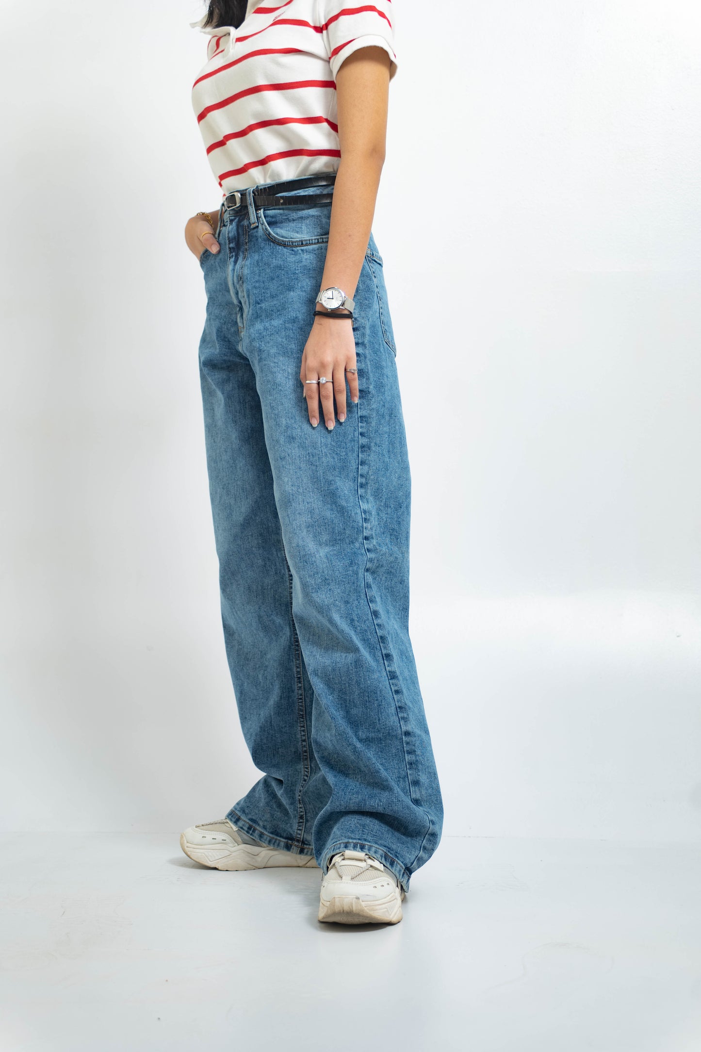 Denim 365 wide leg- Light Blue