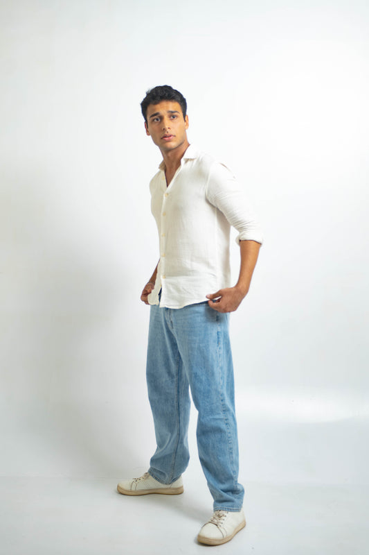 CROSSHATCH Light Blue Baggy Jeans