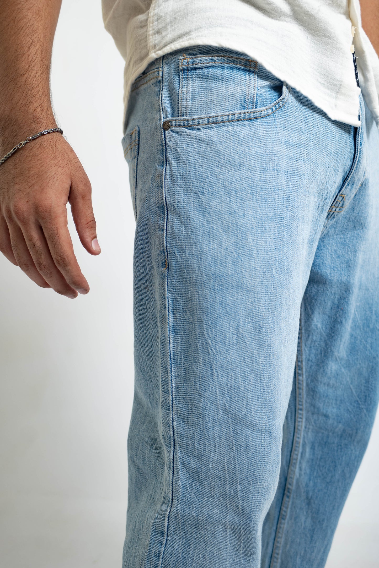 CROSSHATCH Light Blue Baggy Jeans