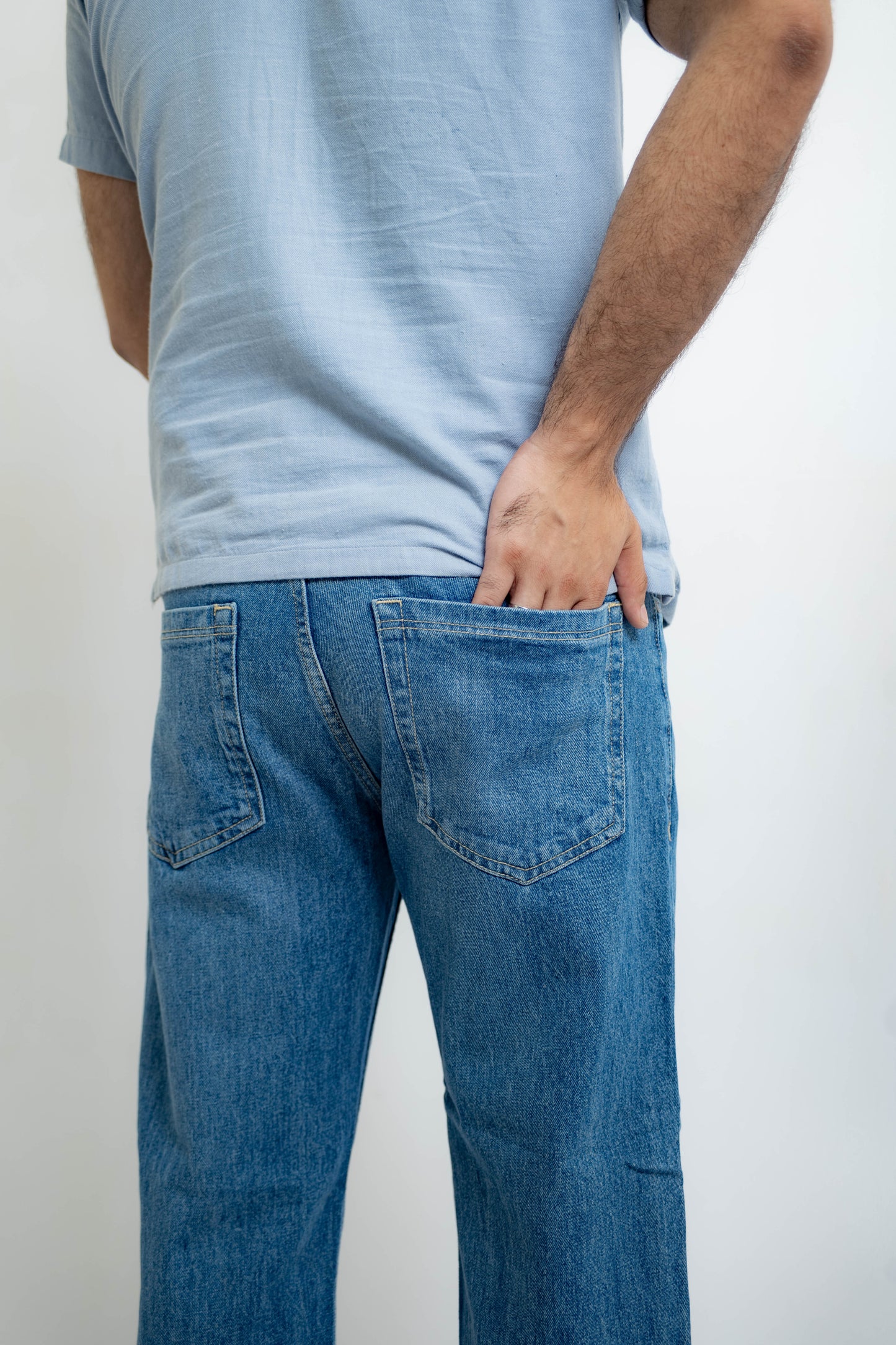 CROSSHATCH Dark Blue Baggy Jeans